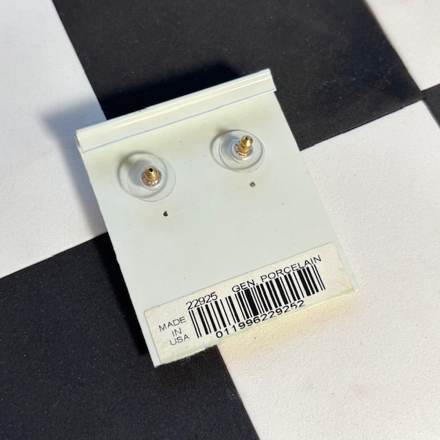 Vintage Rose and Pearl Drop earrings from 1928