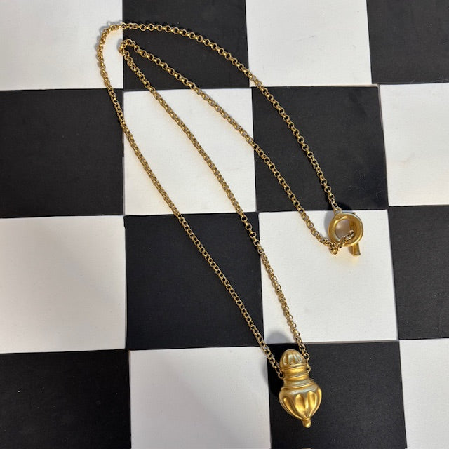 Vintage Signed Givenchy Gold-Tone Pendant Necklace