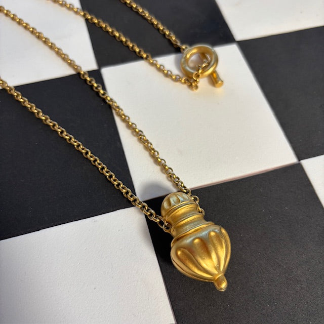 Vintage Signed Givenchy Gold-Tone Pendant Necklace