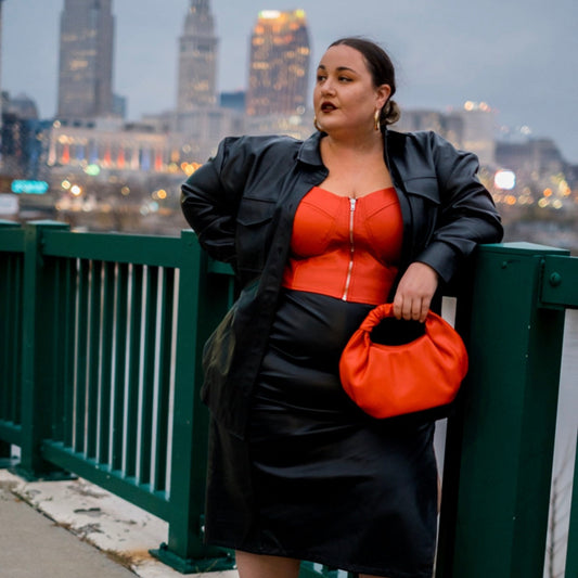 Black Faux Leather Button Front Shacket