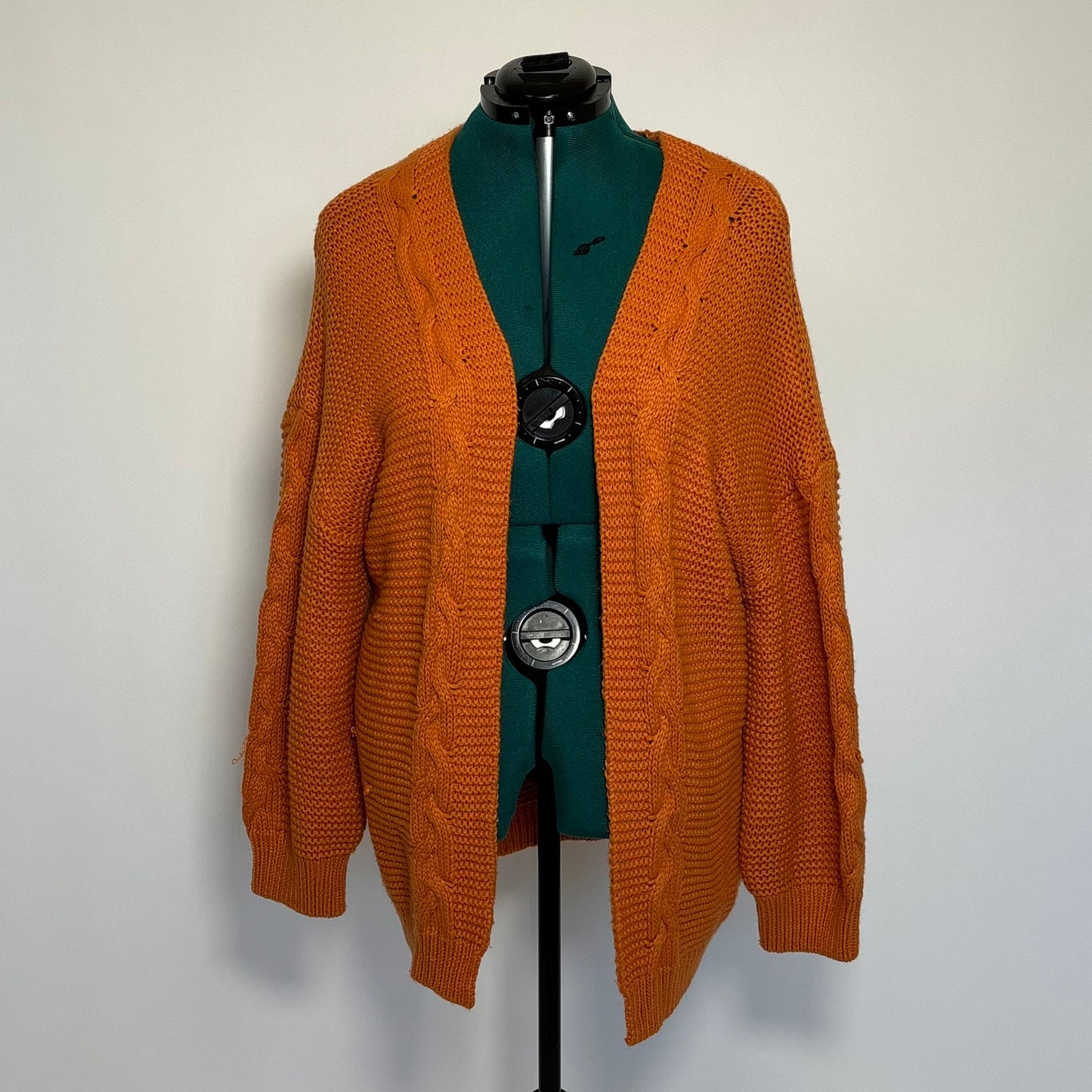 Orange Slouchy Cardigan Sweater