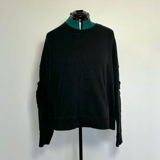 Fabletics Black Cropped Sweater with Cargo Pockets