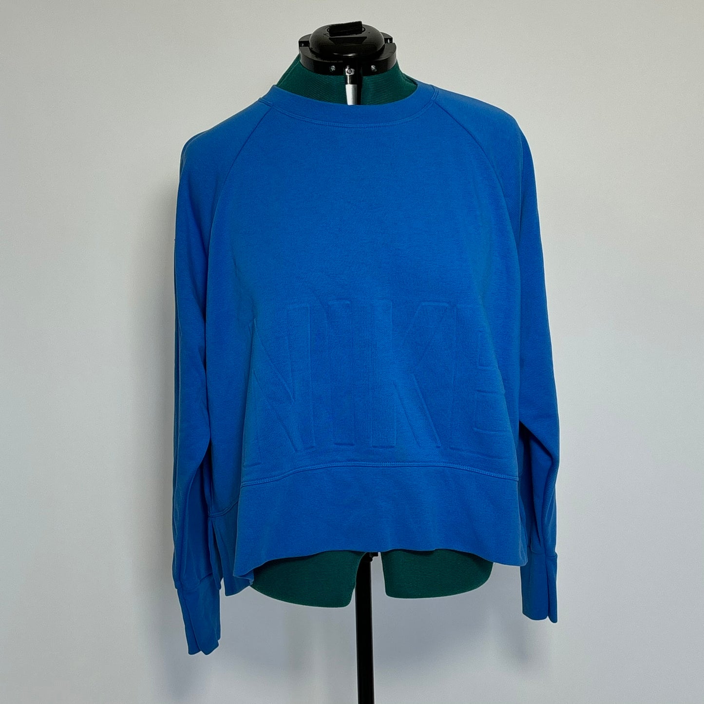 Blue Nike Dri Fit Cropped Sweatshirt