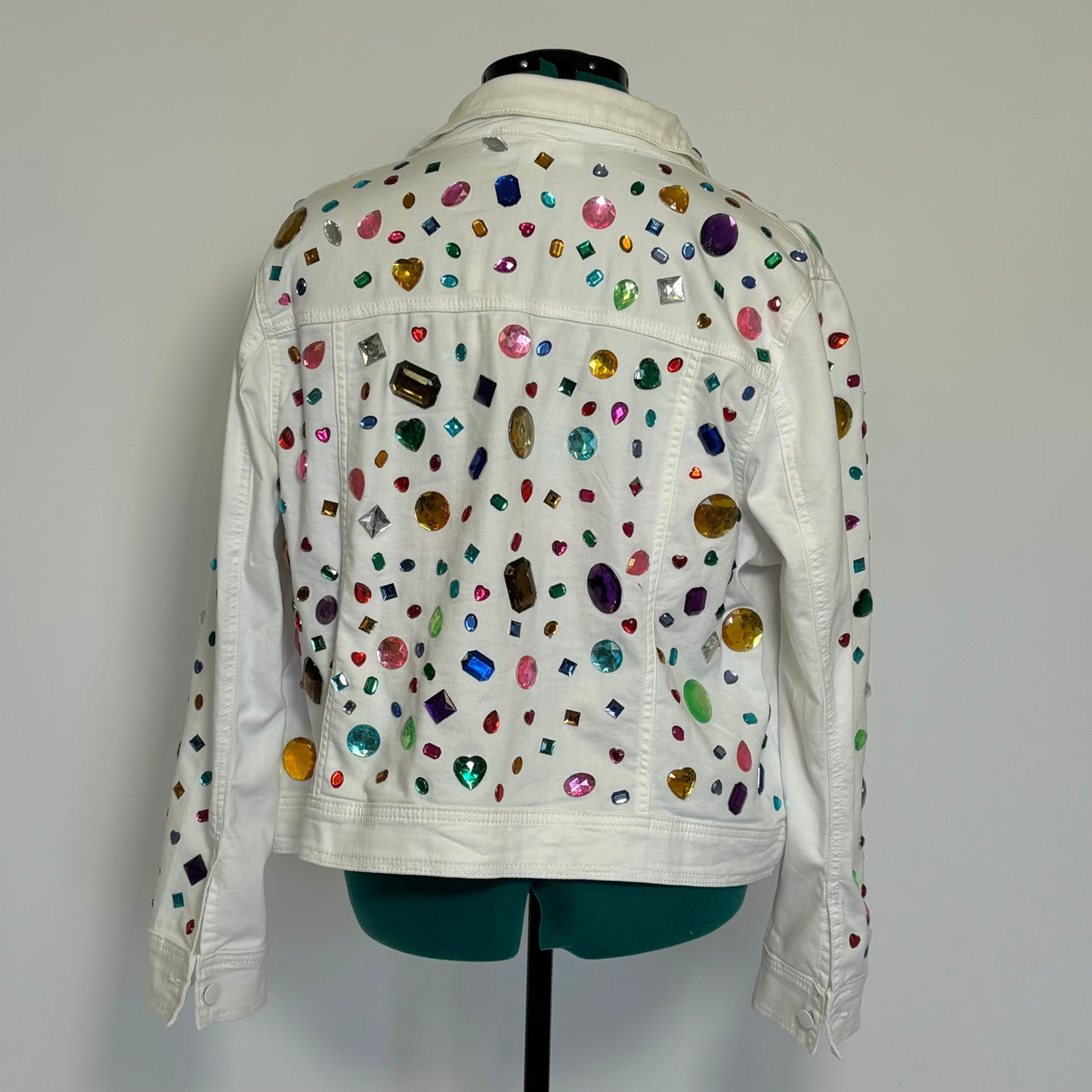 Upcycled Rhinestone Denim Jacket Inspired by Dolce & Gabbana