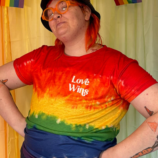 Rainbow Tie Dye “Love Wins” Graphic Tee
