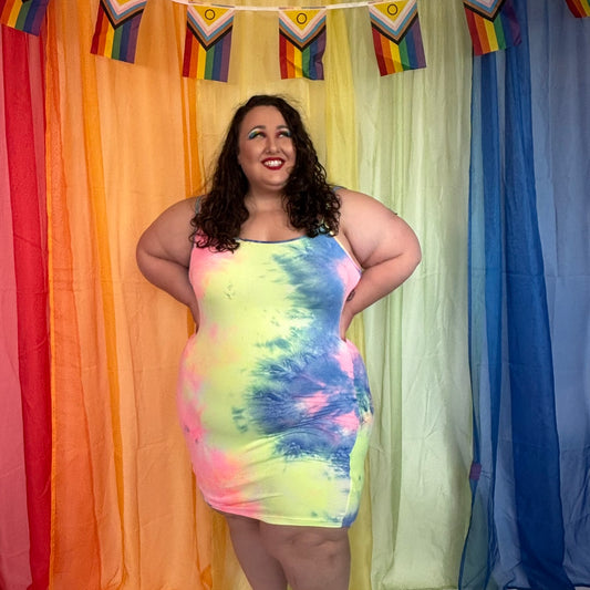Rainbow Tie Dye Tank Dress