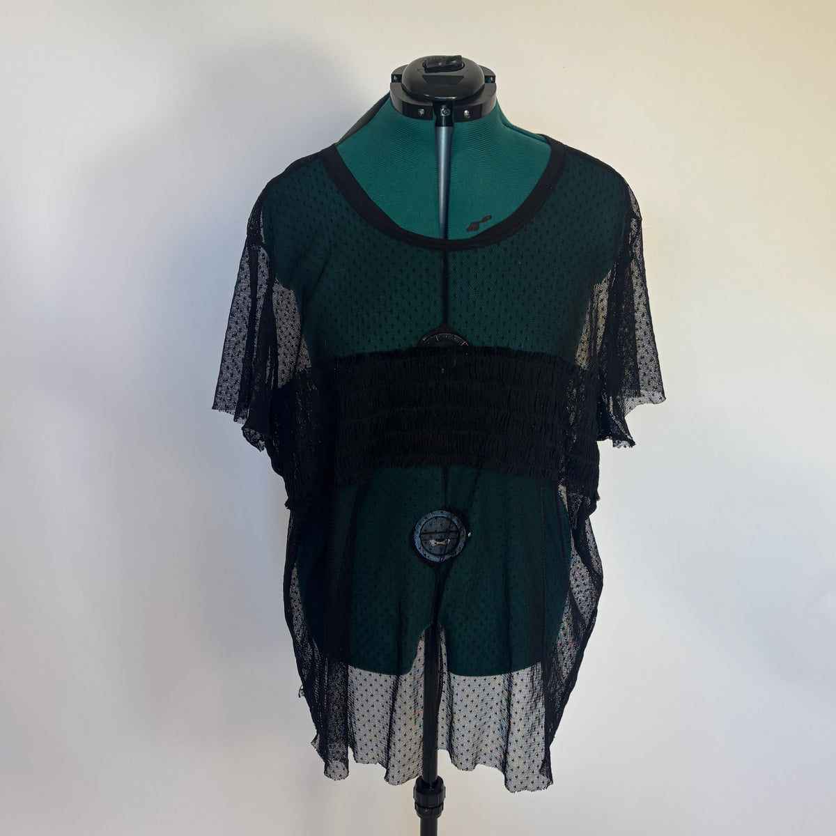 Torrid Black Dobby Mesh Sheer Top
