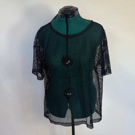 Black Mesh T-Shirt