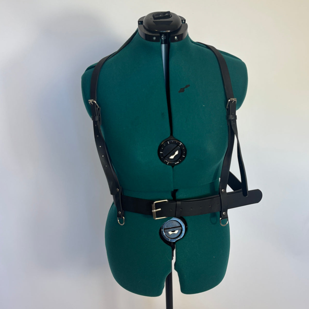 Black Genuine Leather Harness