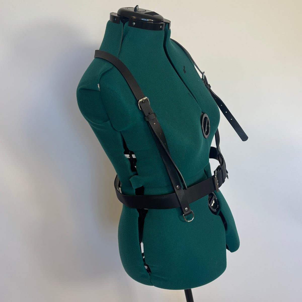 Black Genuine Leather Harness