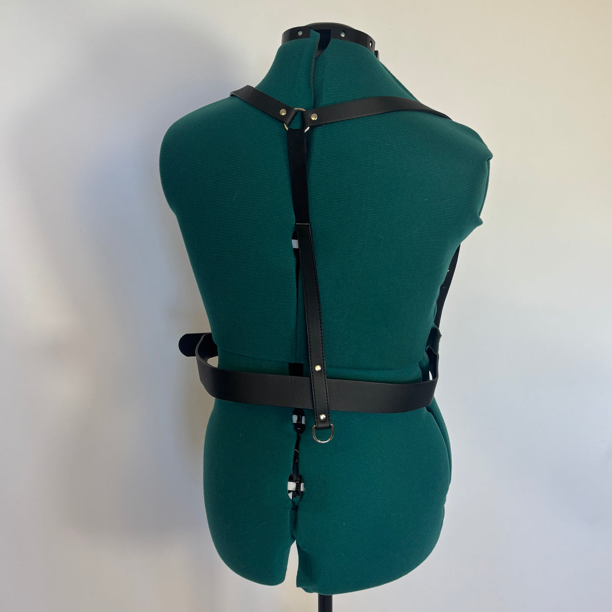 Black Genuine Leather Harness