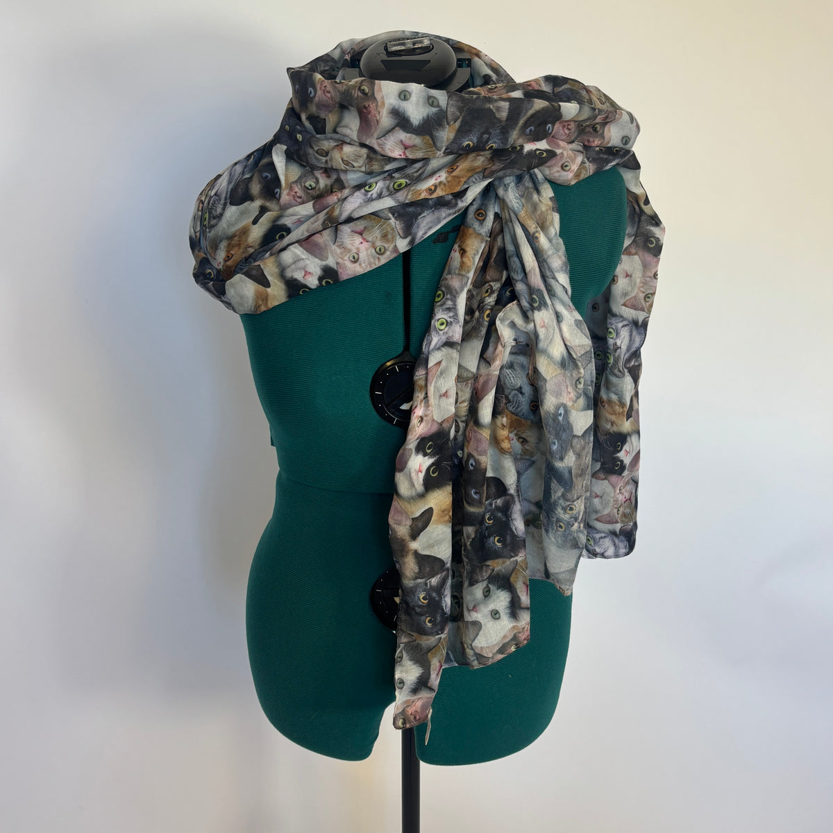 All-Over Cat Print Scarf/ Shawl