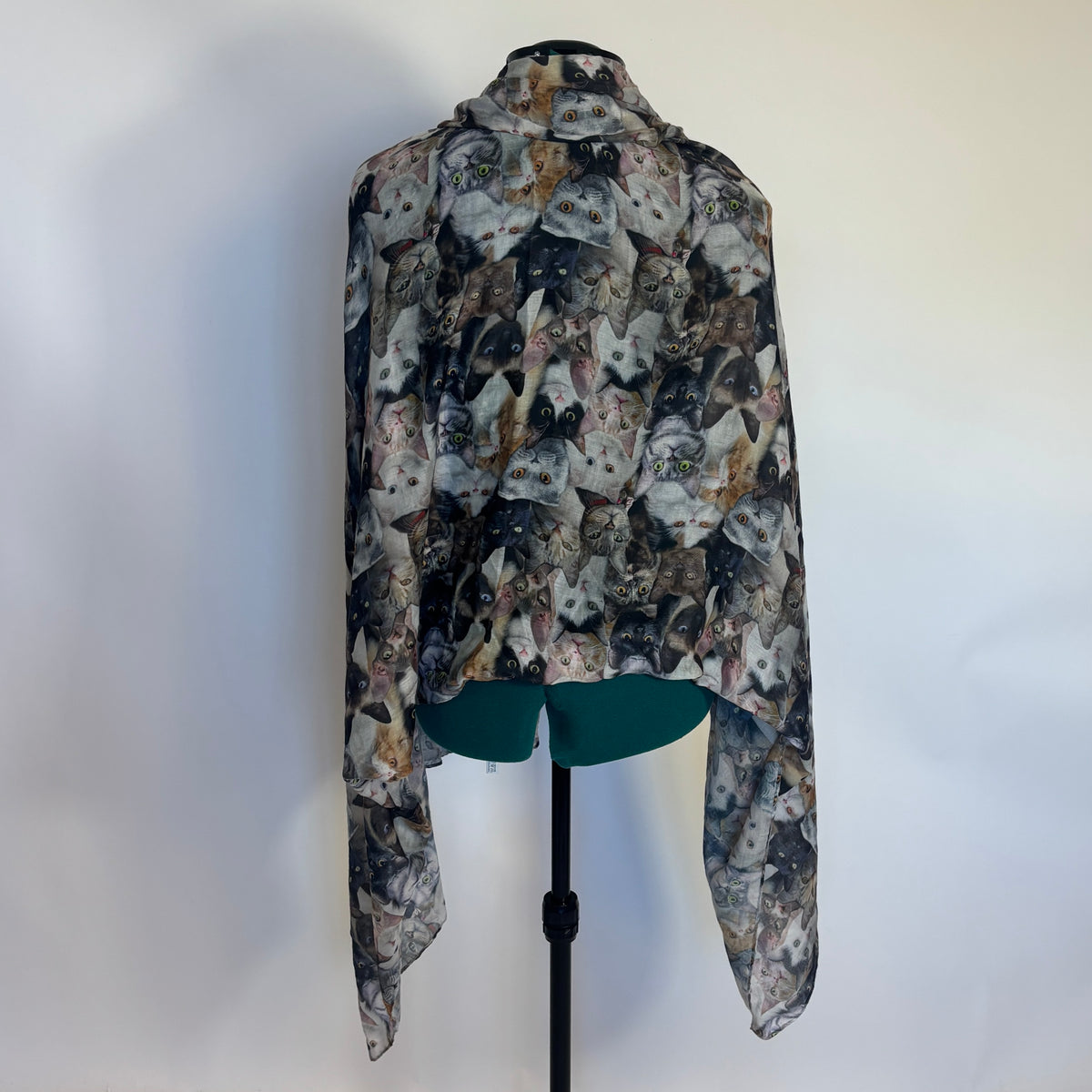 All-Over Cat Print Scarf/ Shawl