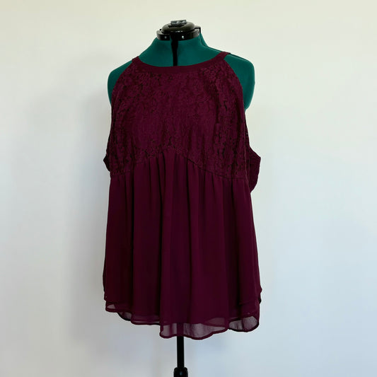 Torrid Burgundy High Neck Tank