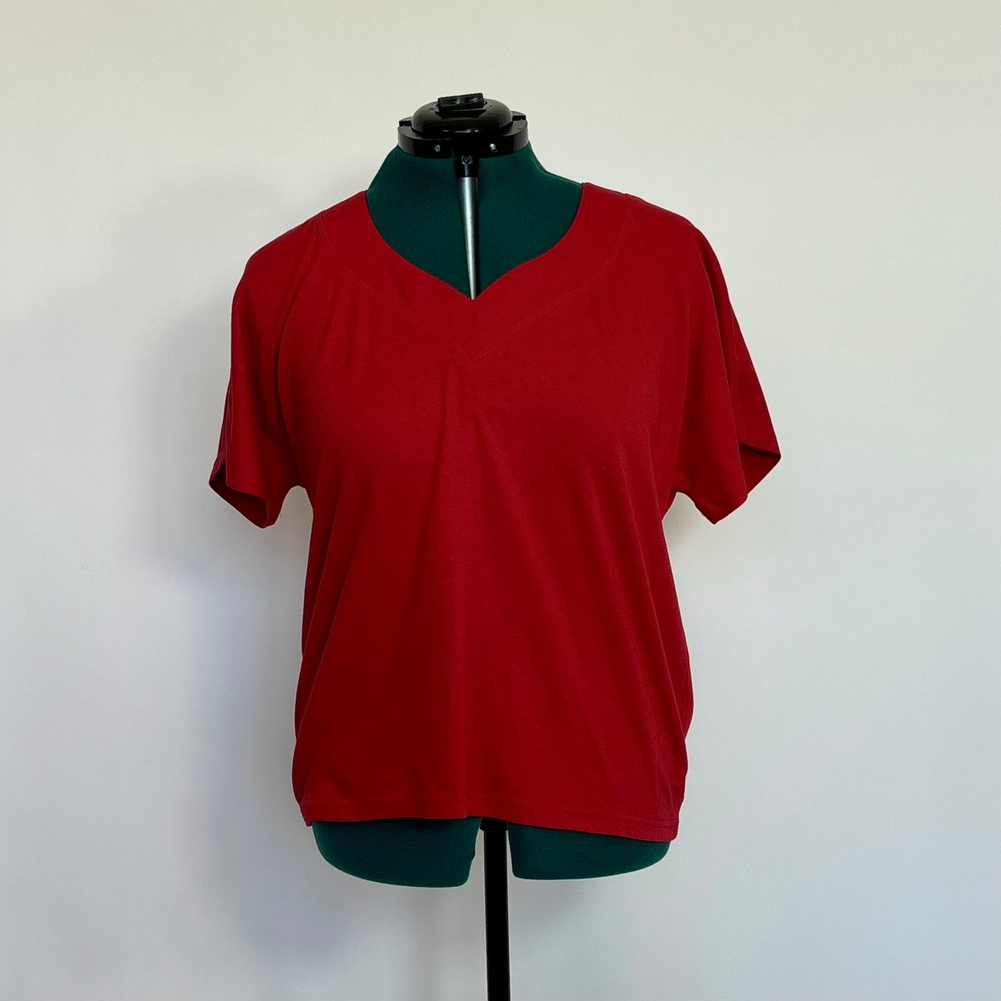 Red V Neck Top