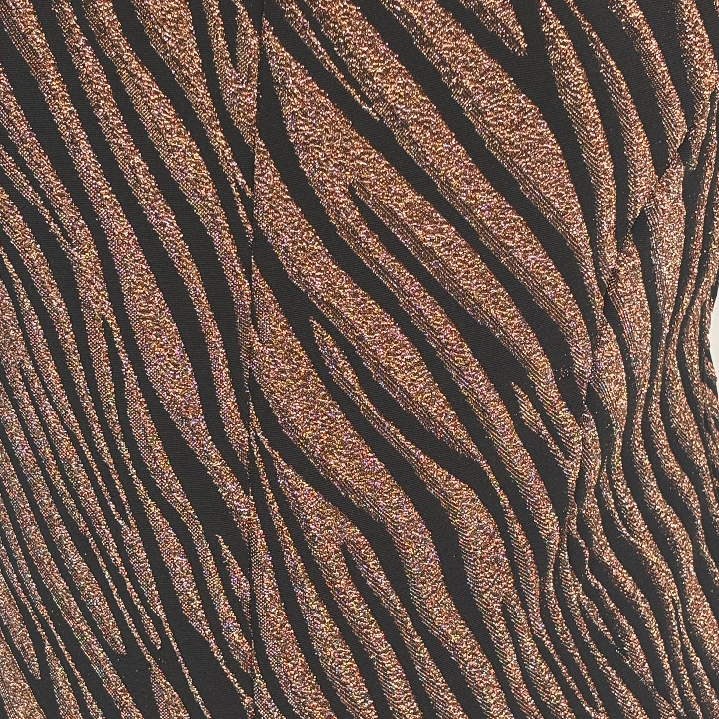 Vintage Inspired Tiger Print Metallic Dress