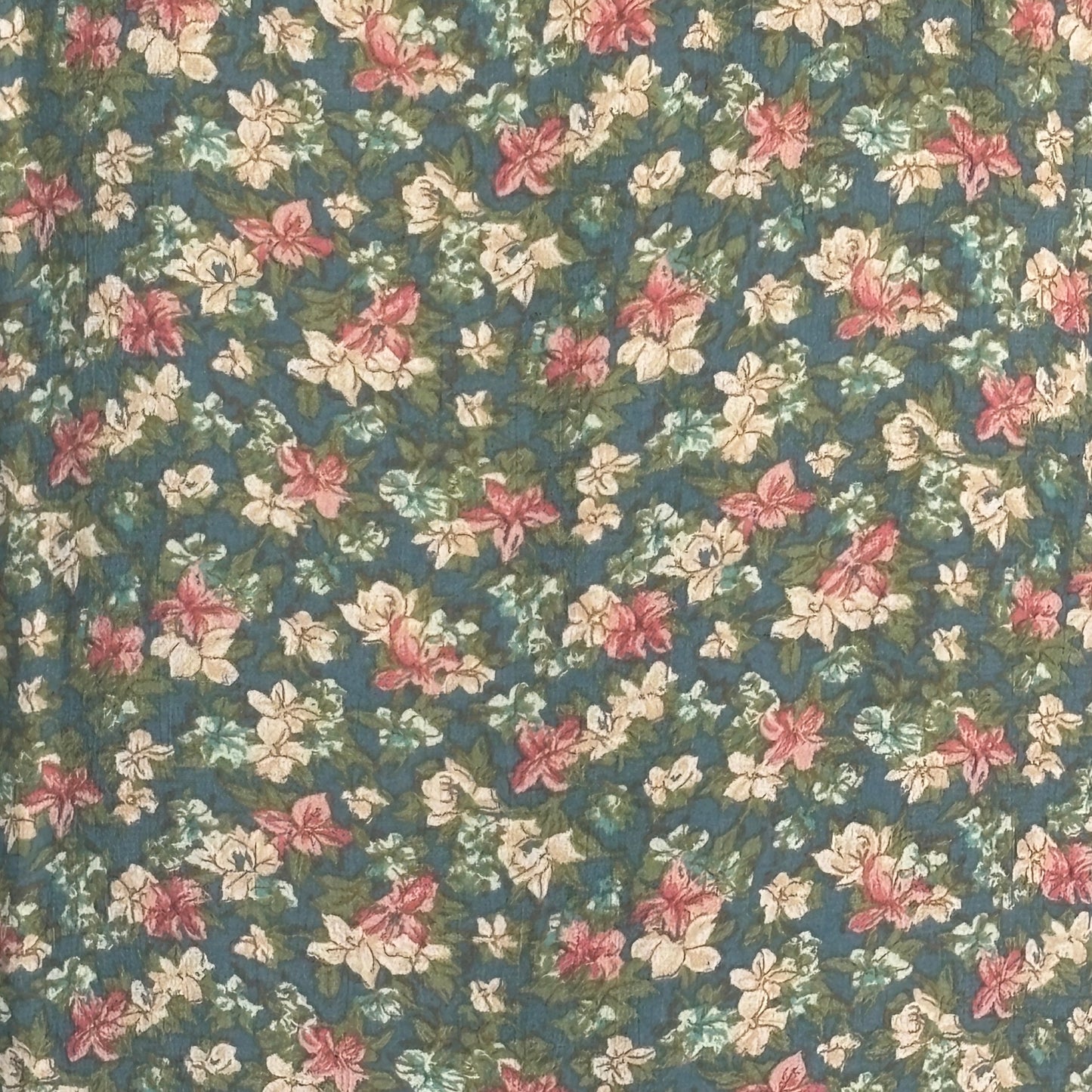 Vintage Green Floral Sleeveless Dress