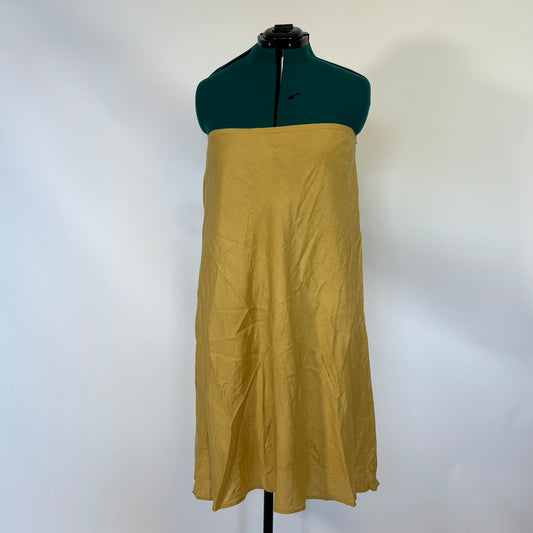 Mustard Yellow A-Line Strapless Dress