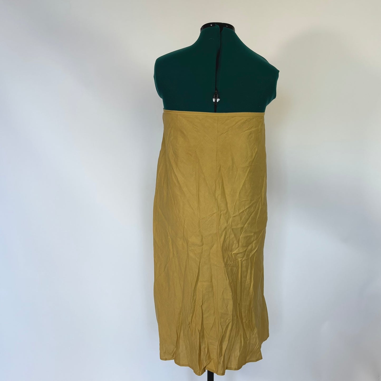 Mustard Yellow A-Line Strapless Dress
