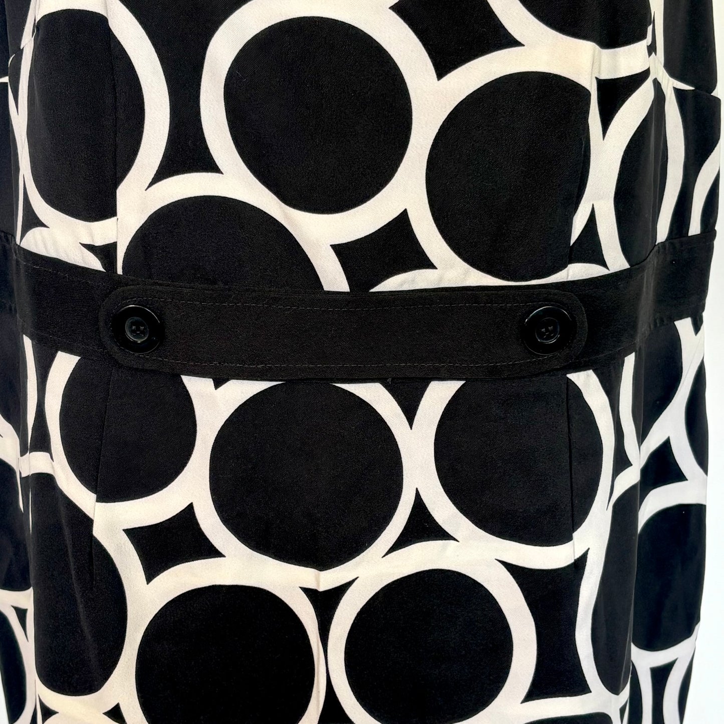 Black and White Circle Print Pencil Dress NWT