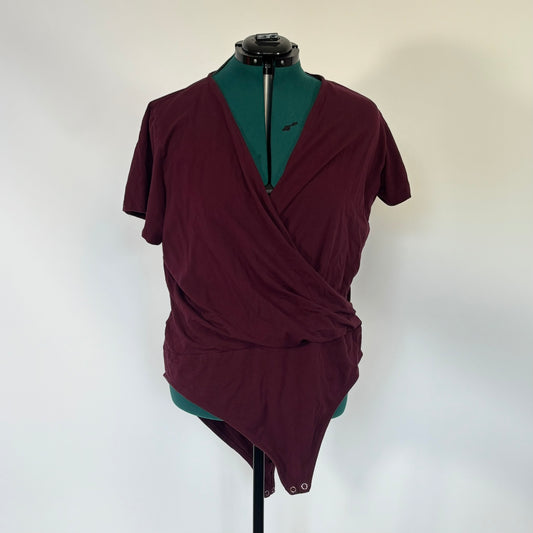 Torrid Burgundy Surplice Neckline Bodysuit