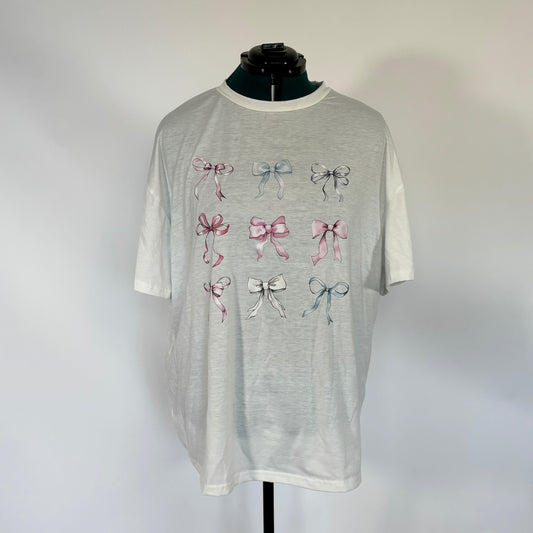 White Bow Graphic Tee
