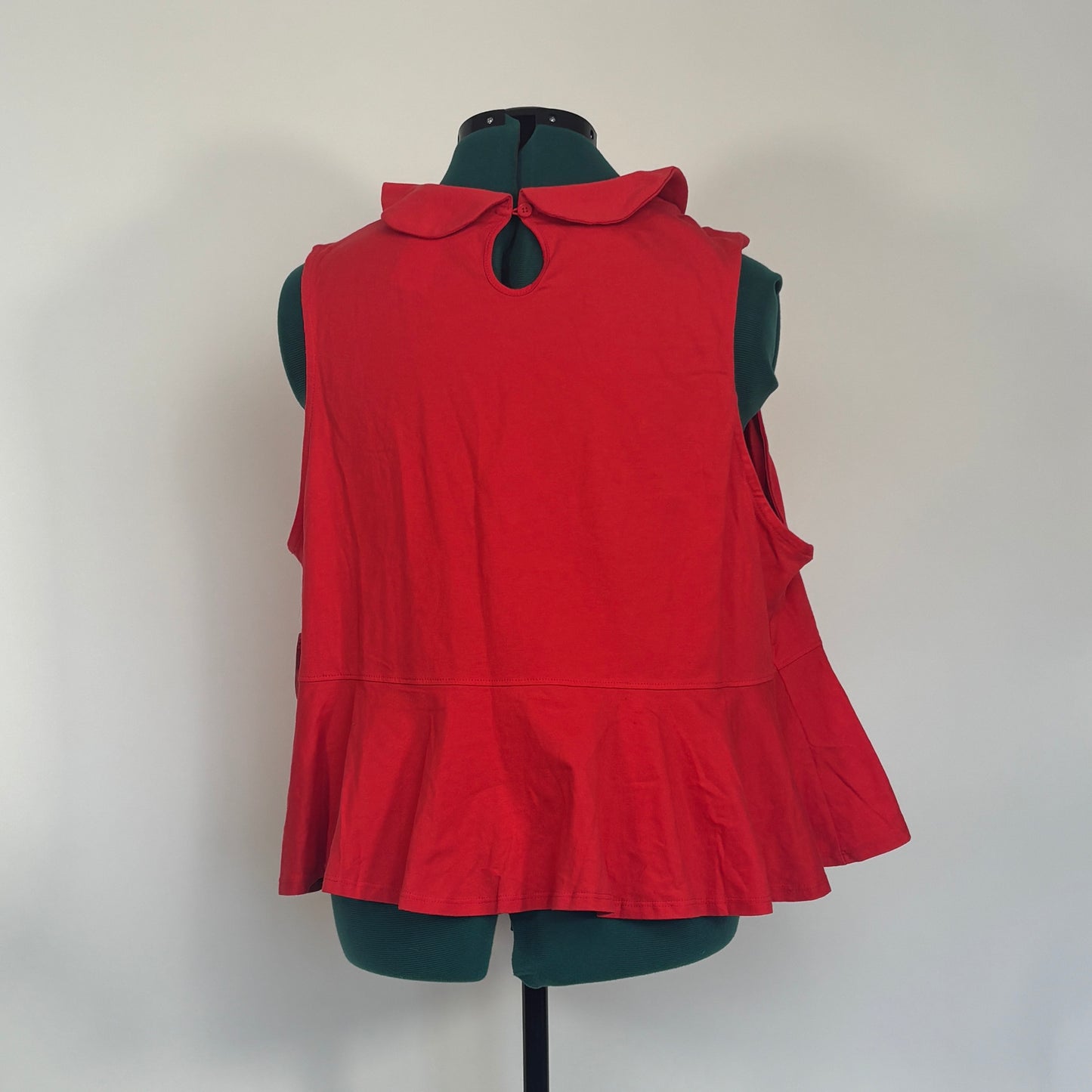 Disney Minnie Mouse Collared Peplum Tank Top