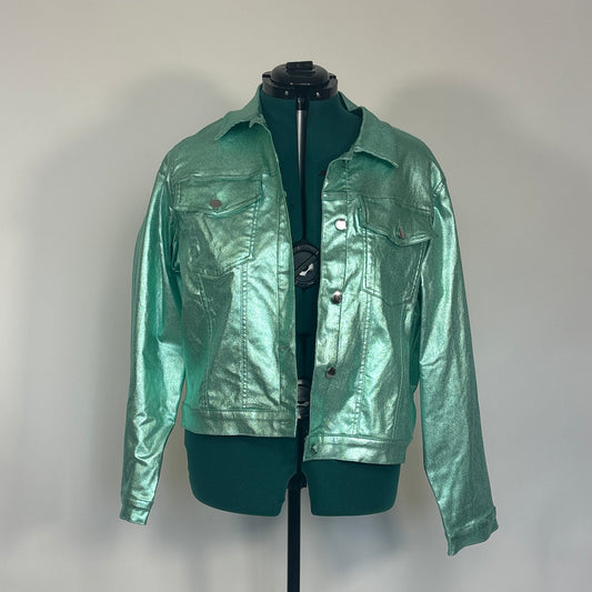 Mint Green Metallic "Denim" Jacket NWT