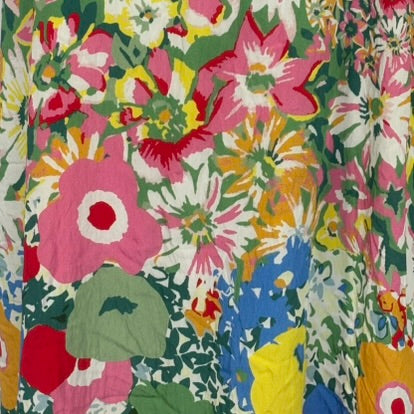 Anthropologie Floral One Shoulder Midi Dress