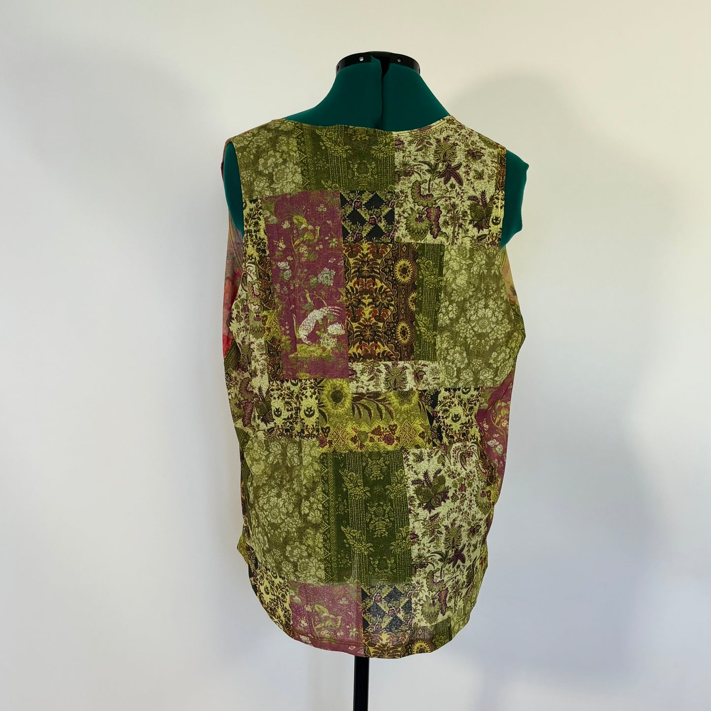 Vintage Venezia Gauzy Dragonfly Print Tank