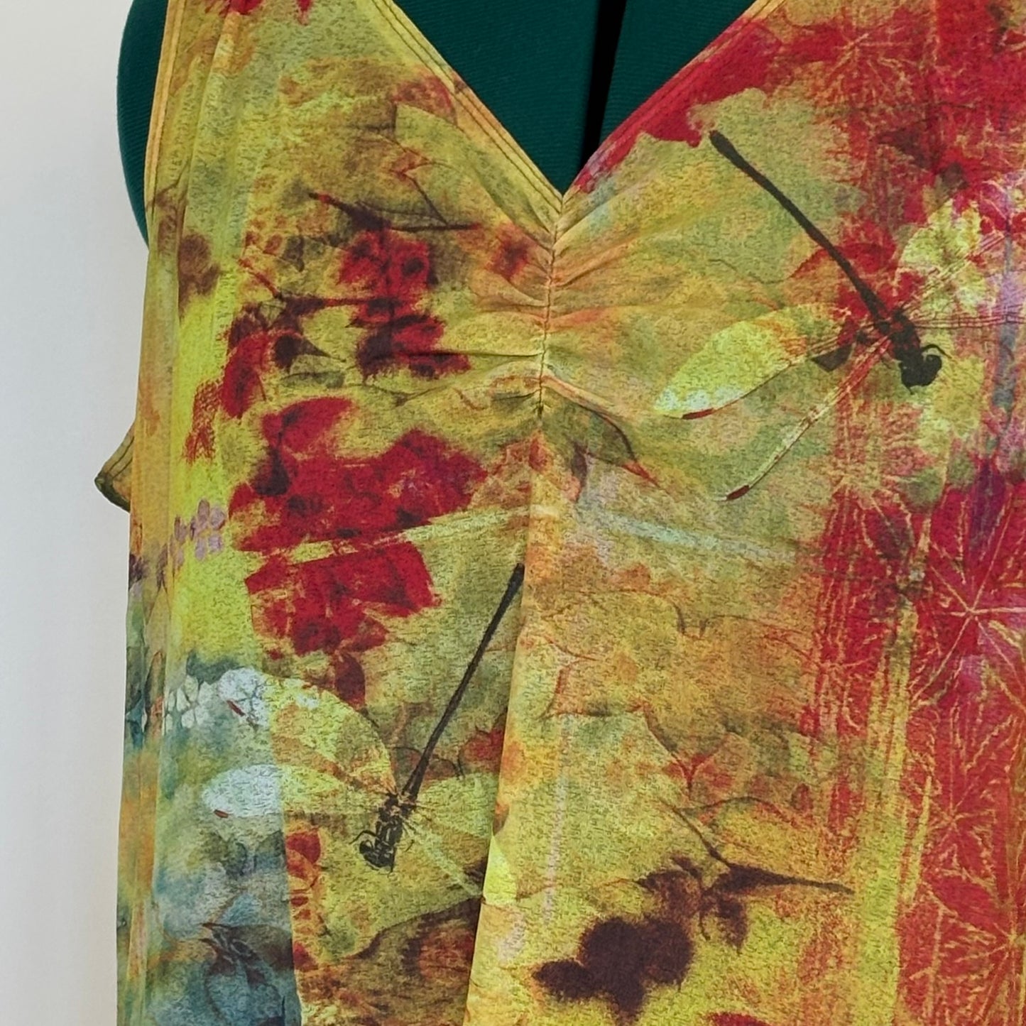 Vintage Venezia Gauzy Dragonfly Print Tank