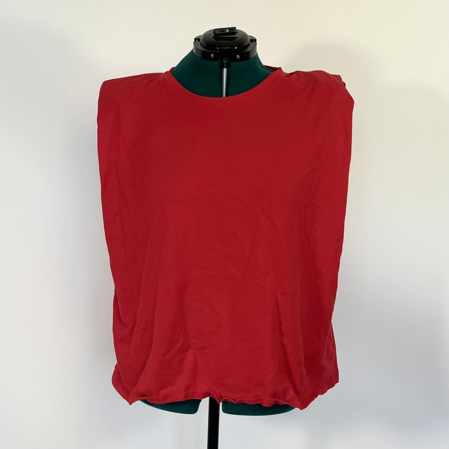 Red Sleeveless Top with Back Cut Out