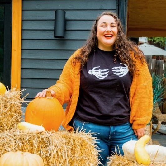 Orange Slouchy Cardigan Sweater