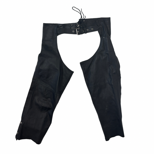 Vintage Genuine Leather Black Chaps