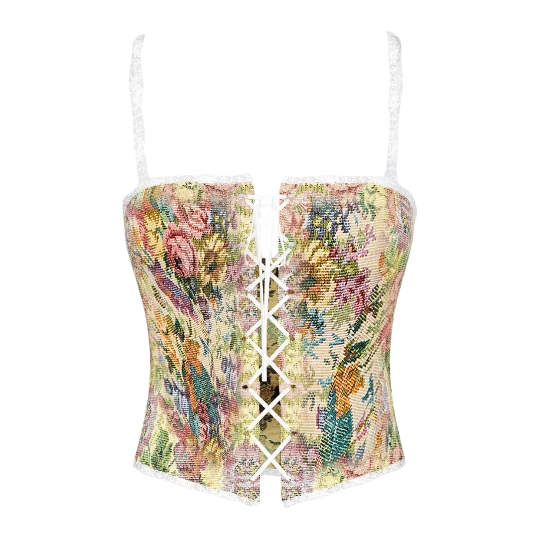 Finesse Tapestry Bustier Top