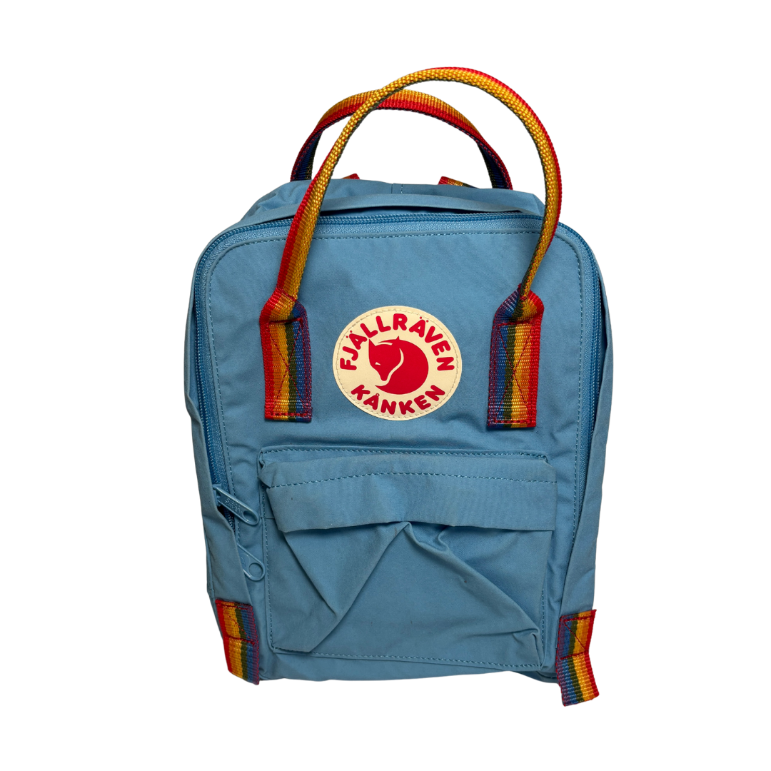 Fjällräven Kånken Blue and Rainbow Mini Backpack
