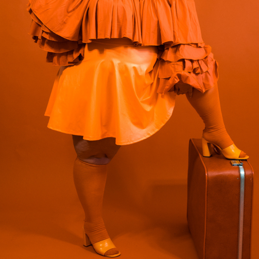 Orange Skater Skirt