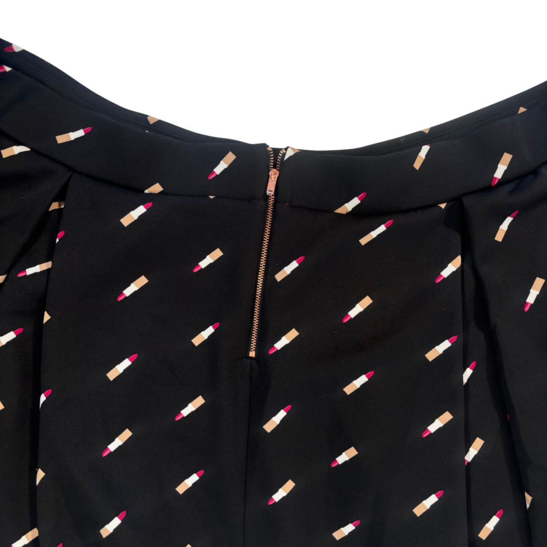 Lipstick Print Circle Skirt