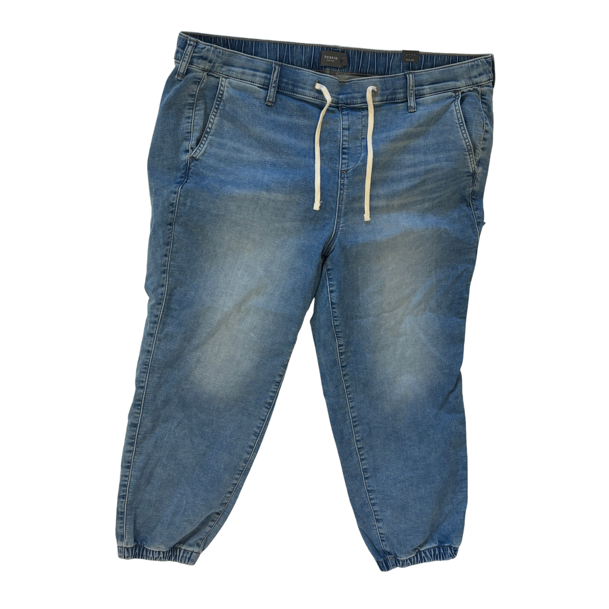 Torrid Lightwash Drawstring Denim Joggers NWT