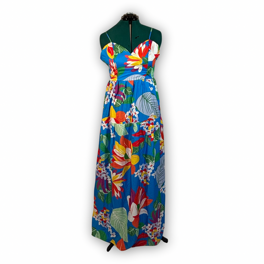 Tropical Floral Print Maxi Dress