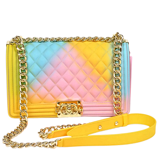 Quilted Rainbow Ombre Jelly Bag
