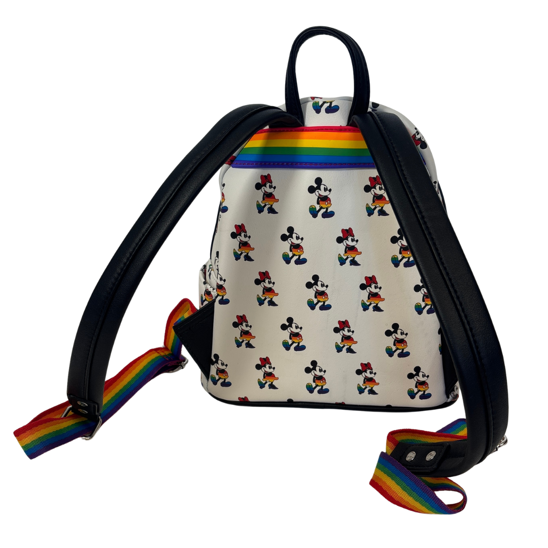 Disney x Loungefly Mickey and Minnie Rainbow Pride Mini Backpack