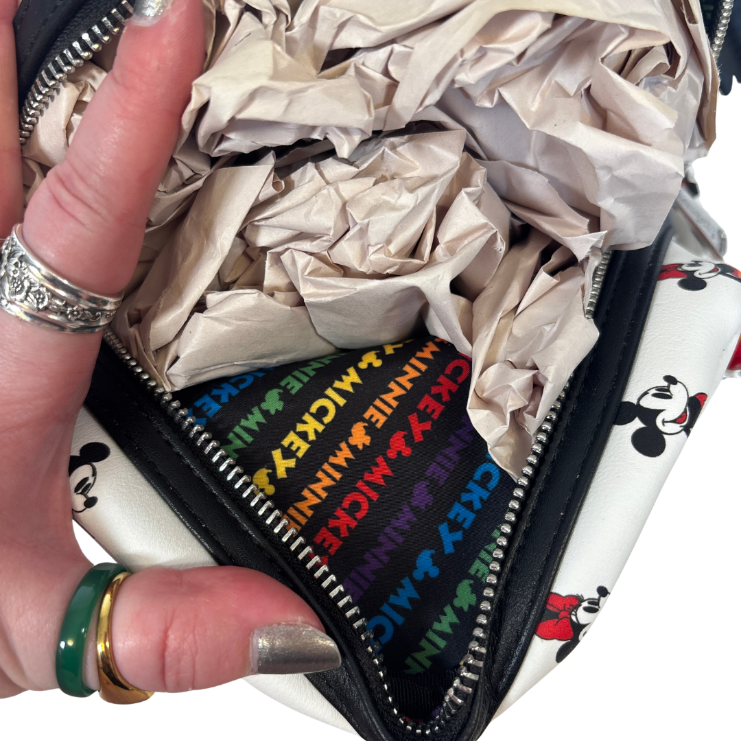 Disney x Loungefly Mickey and Minnie Rainbow Pride Mini Backpack