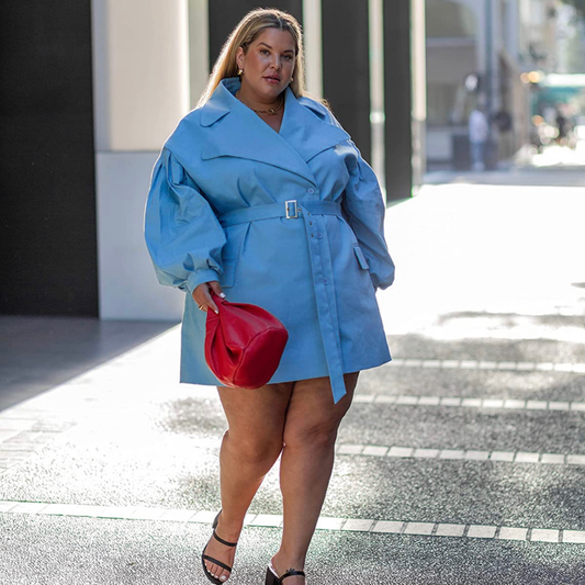NatalieMeansNice Pale Blue Trenchcoat Dress