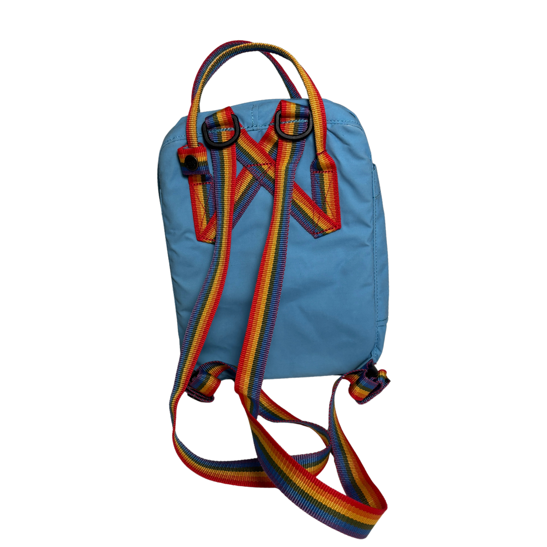 Fjällräven Kånken Blue and Rainbow Mini Backpack