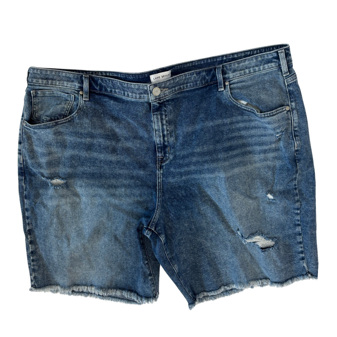 Lane Bryant Medium Wash Lightly Destructed Bermuda Shorts NWT