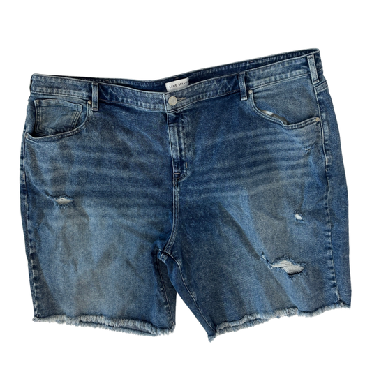 Lane Bryant Medium Wash Lightly Destructed Bermuda Shorts NWT