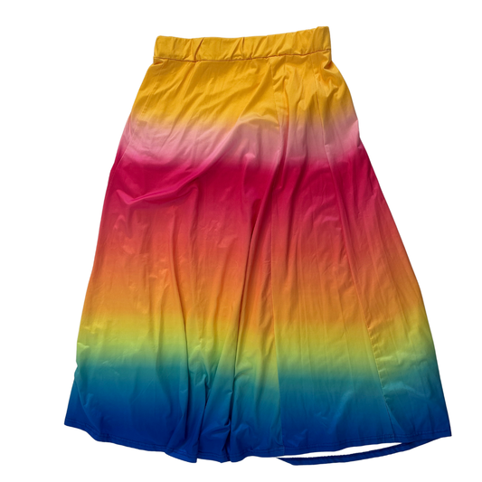 Rainbow Ombre Midi Skirt