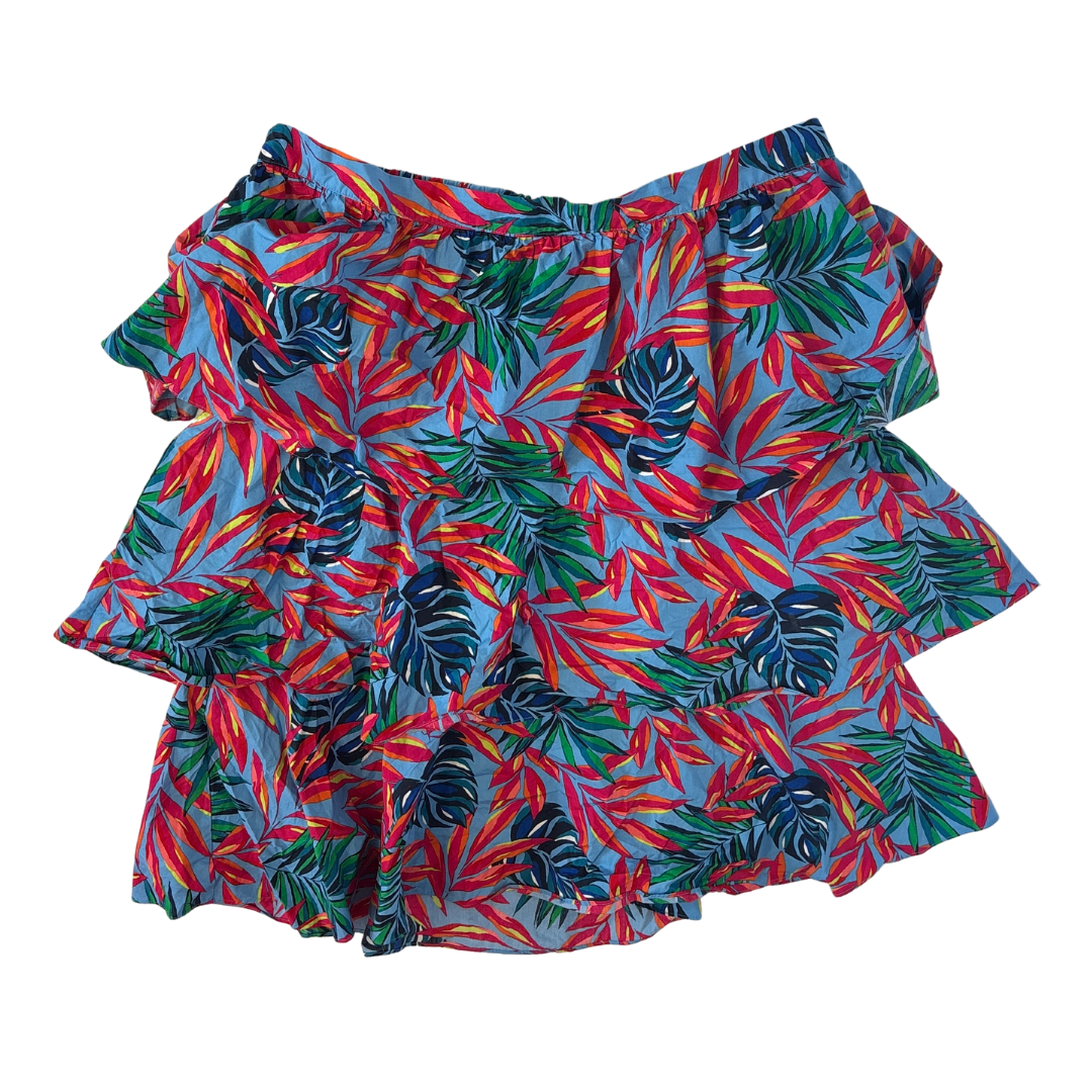 Tabitha Brown for Target Tropical Print Tiered Ruffle Midi Skirt