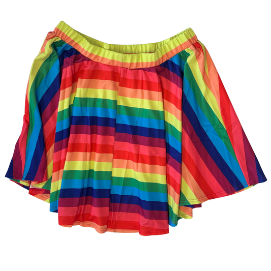 Rainbow Striped Circle Skirt